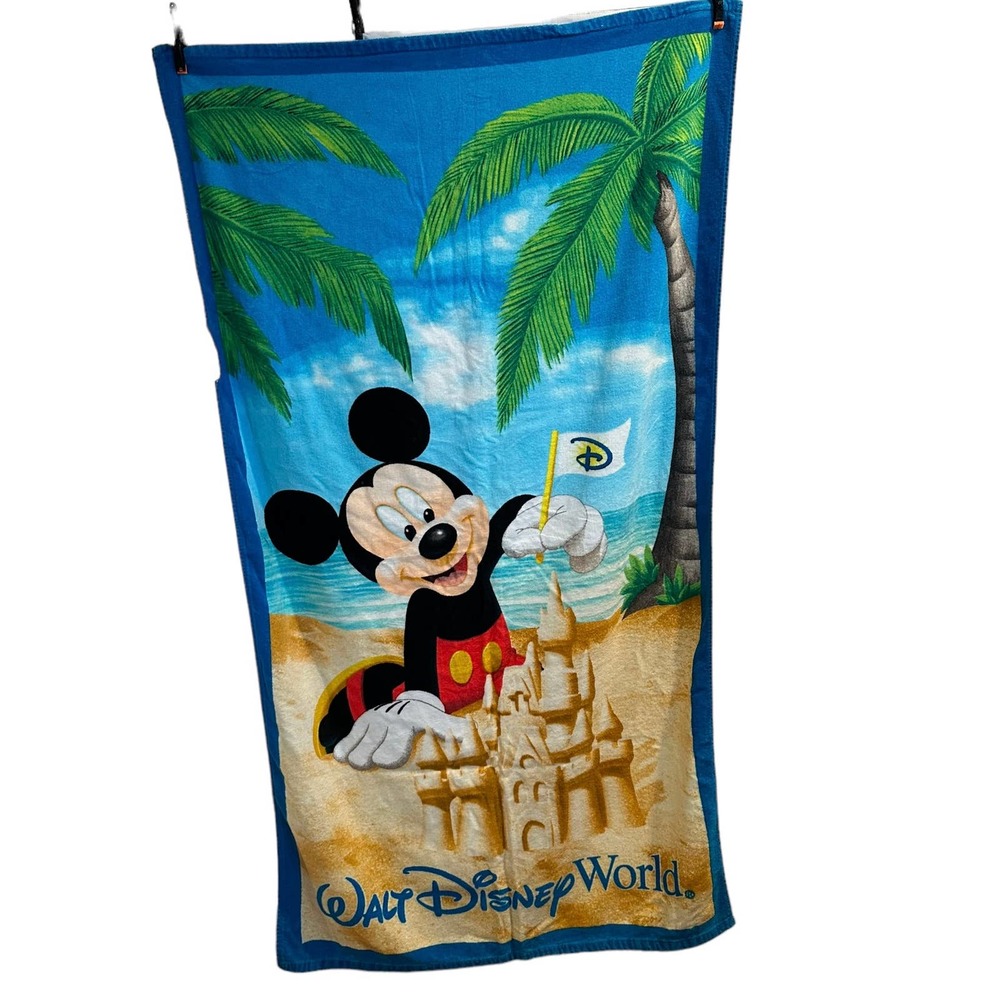 Walt Disney World Parks Beach Pool Towel Sand Castle 34" x 64"